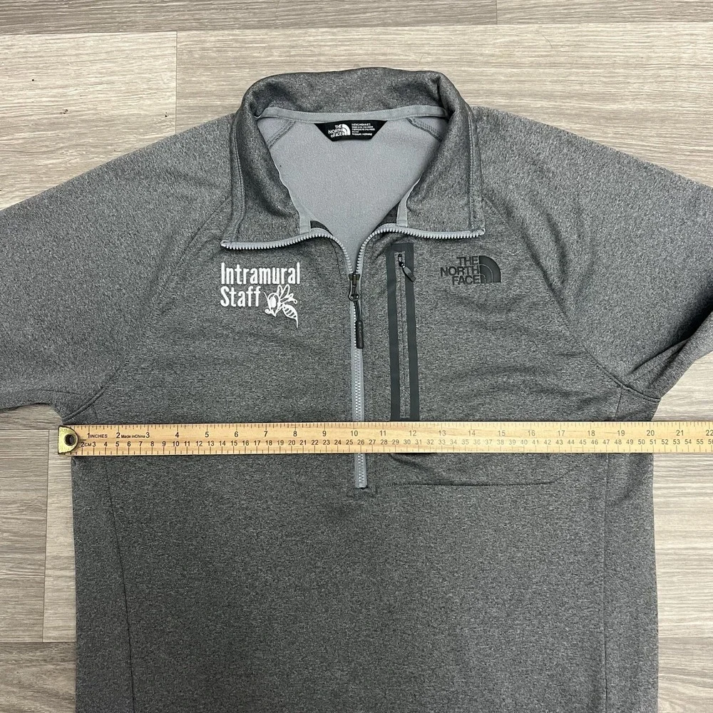 The North Face Canyonlands Jacket Mens Medium Gray 1/4 Zip Hiking Outdoor‎